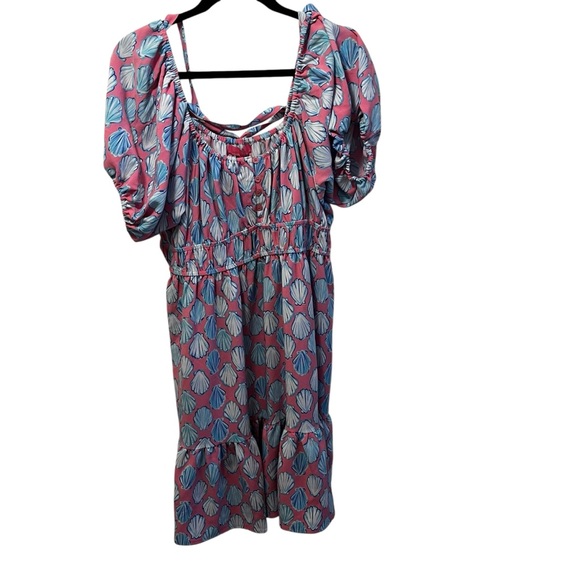 Simply Southern Dresses & Skirts - Simply southern pink blue seashells shells preppy beach spring summer dress xl